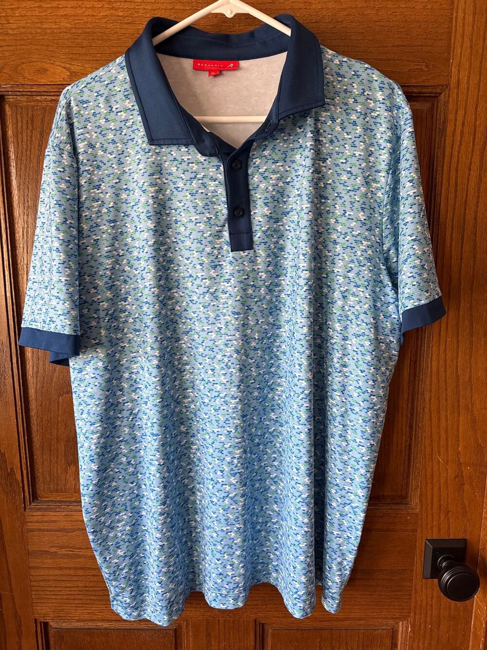 Redvanly Performance Printed Polo Blue XL